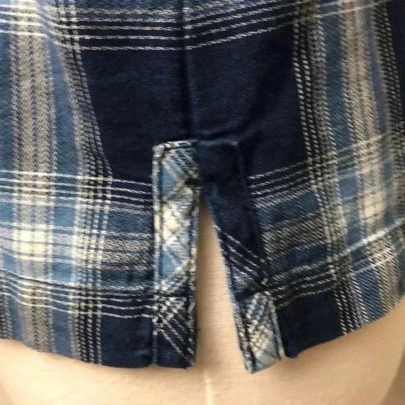 J. Jill Long Sleeve Plaid Button Back Blouse - Picture 5 of 10